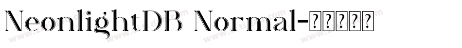 NeonlightDB Normal字体转换
